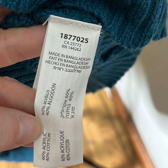 Black Tape Womens Knitted Sweater Drop Shoulder Dark Teal Size X NWT - Picture 12 of 12